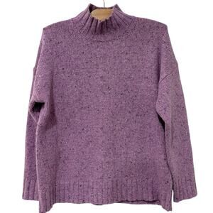 J. Crew Sweater Turtleneck Pullover Long Sleeve Purple Classic Preppy NWT Small